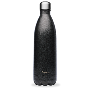 Qwetch Bouteille isotherme inox roc noir 1000ml - 10265
